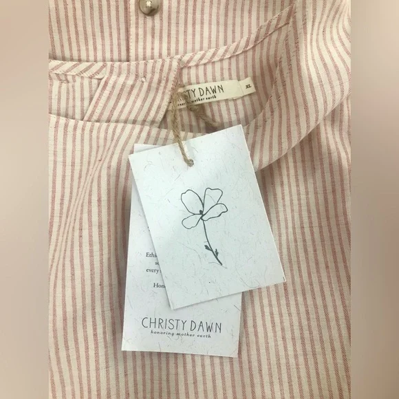 NWT Christy Dawn The Jane Dress In Pink Harvest Stripe Size XL - Picture 14 of 16